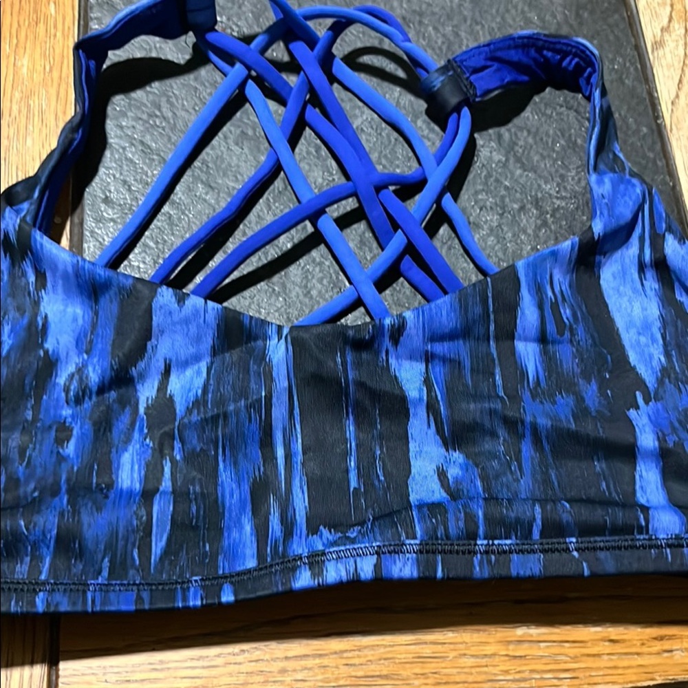 Lululemon Athletica Blue and Black Sports Bra